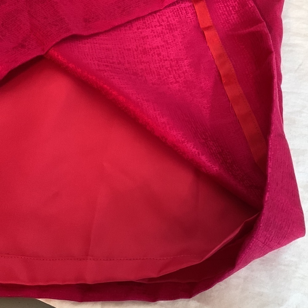 Vibrant Pink 100% Silk MIDI Skirt, 12 - Picture 5 of 7